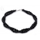 Černý náhrdelník z voskovaných perel